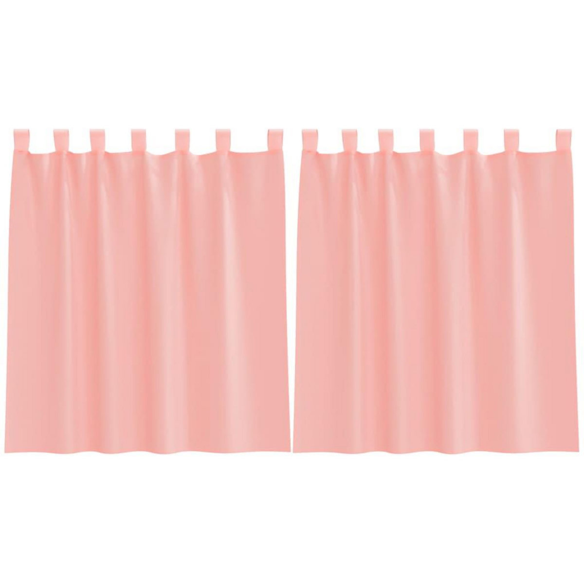 VIDAXL Rideaux en voile avec passe-tringles 2 pcs rose