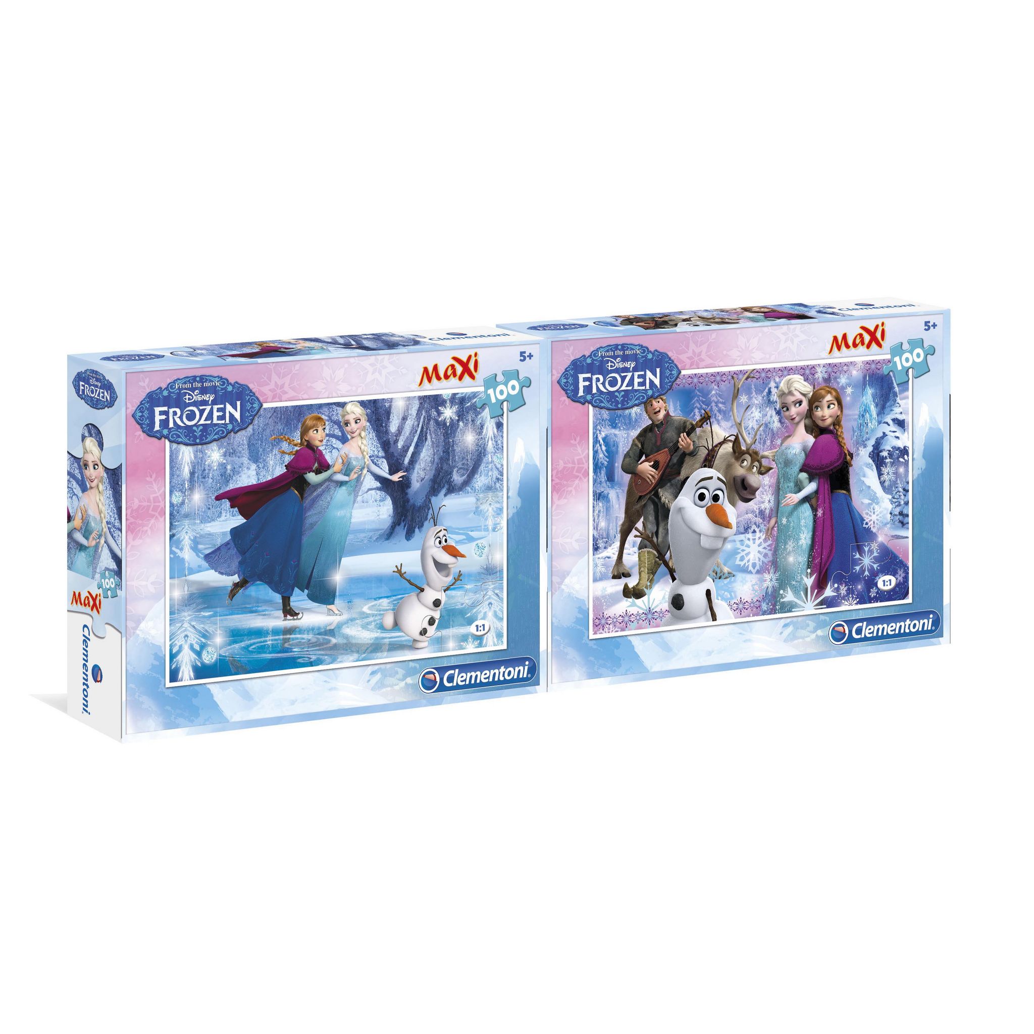 CLEMENTONI 2 puzzles La Reine des Neiges 100 pièces pas cher - Auchan.fr