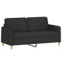 Voir la diapositive 4 : VIDAXL Ensemble de canapes 3 pcs avec coussins noir tissu