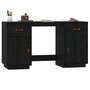 Voir la diapositive 4 : VIDAXL Bureau avec armoires Noir 135x50x75 cm Bois massif de pin