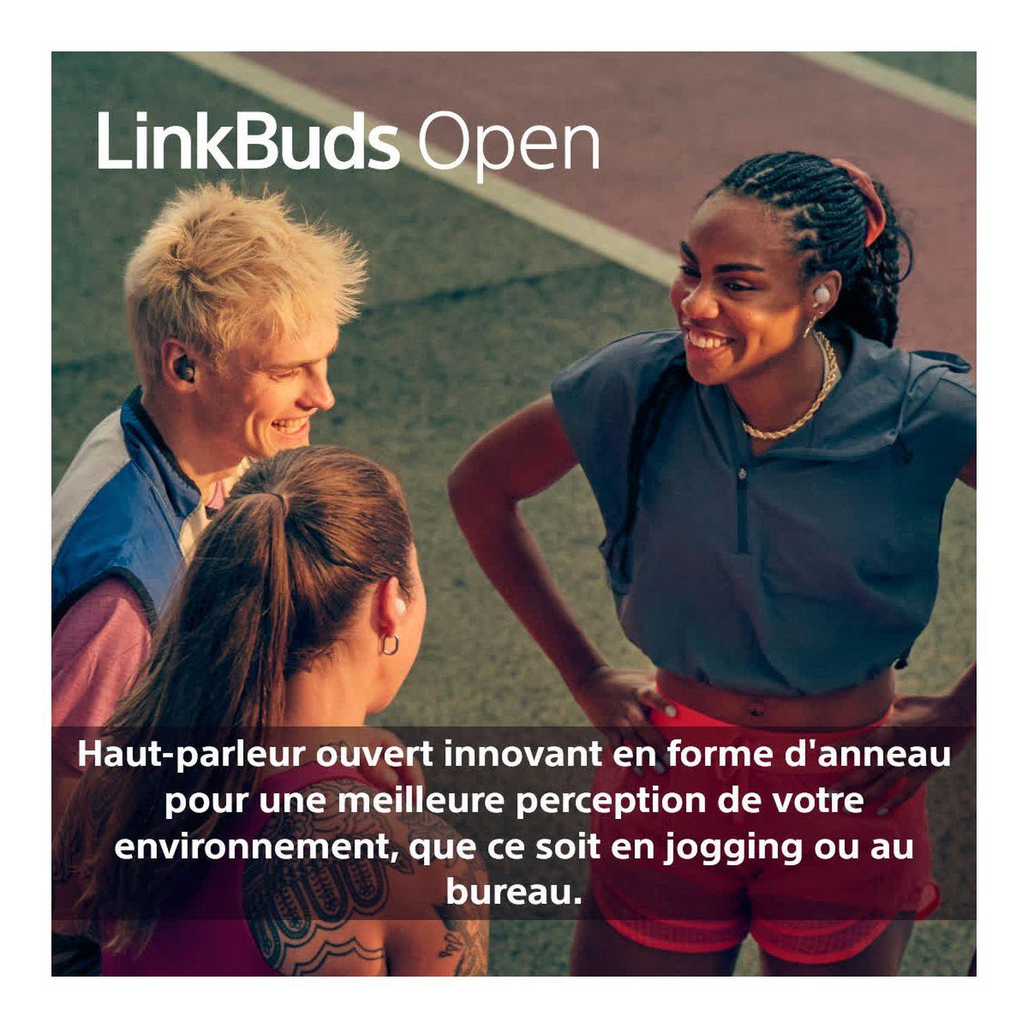 Voir la diapositive 4 : SONY Ecouteurs Linkbuds Open Blanc