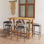 Voir la diapositive 1 : VIDAXL Ensemble de bar de jardin avec coussins 7 pcs Gris