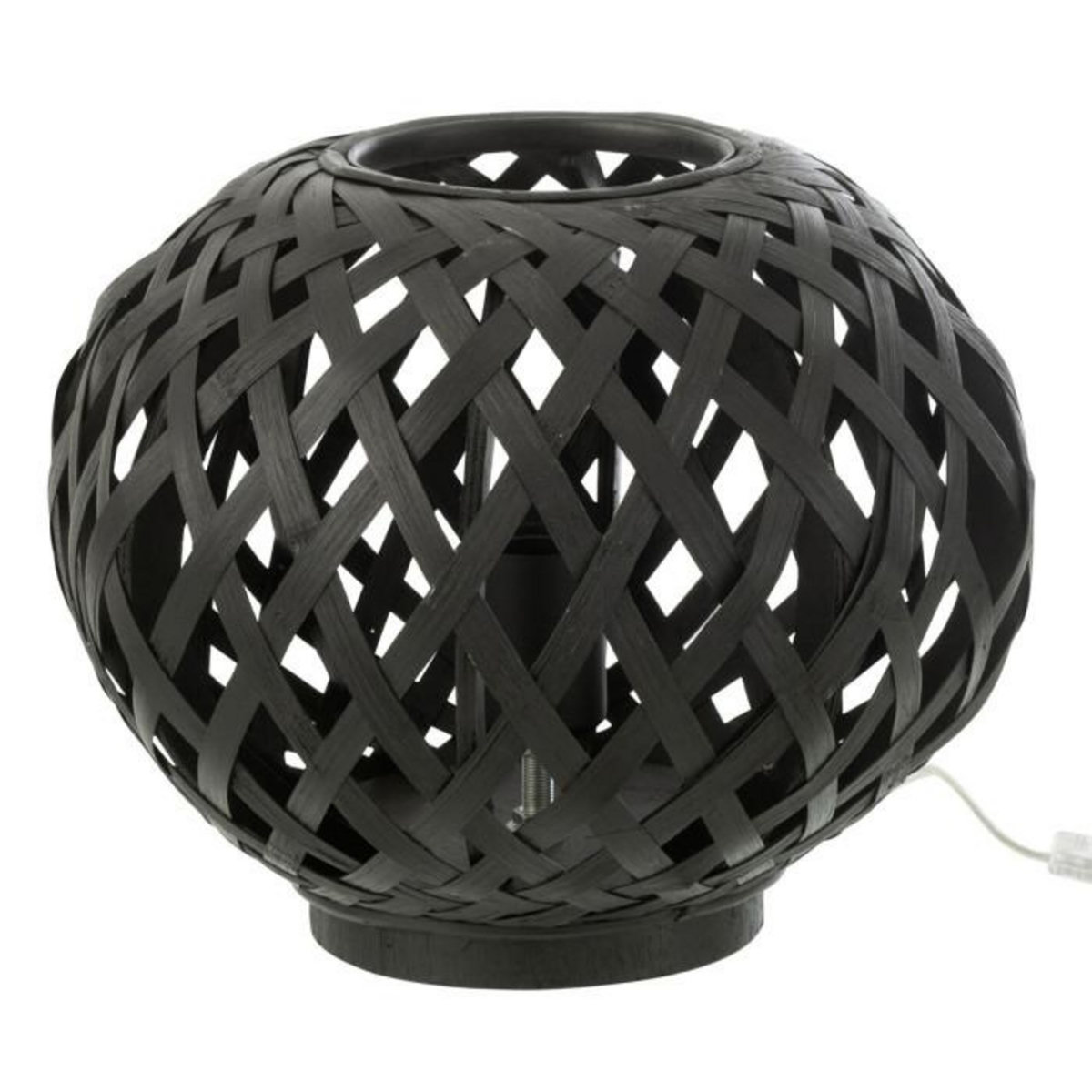 Paris Prix Lampe à Poser en Bambou  Holga  30cm Noir