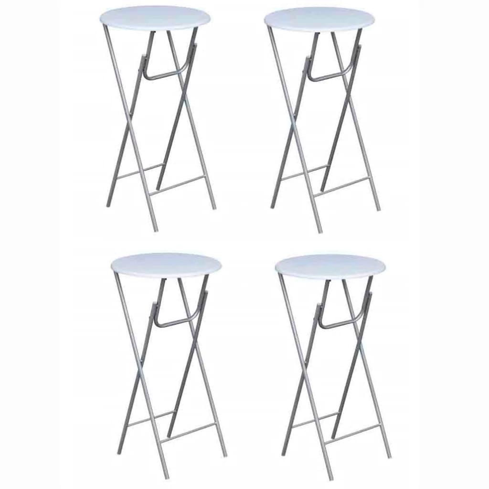Voir la diapositive 1 : VIDAXL Table de bar 4 pcs avec dessus de table en MDF Blanc
