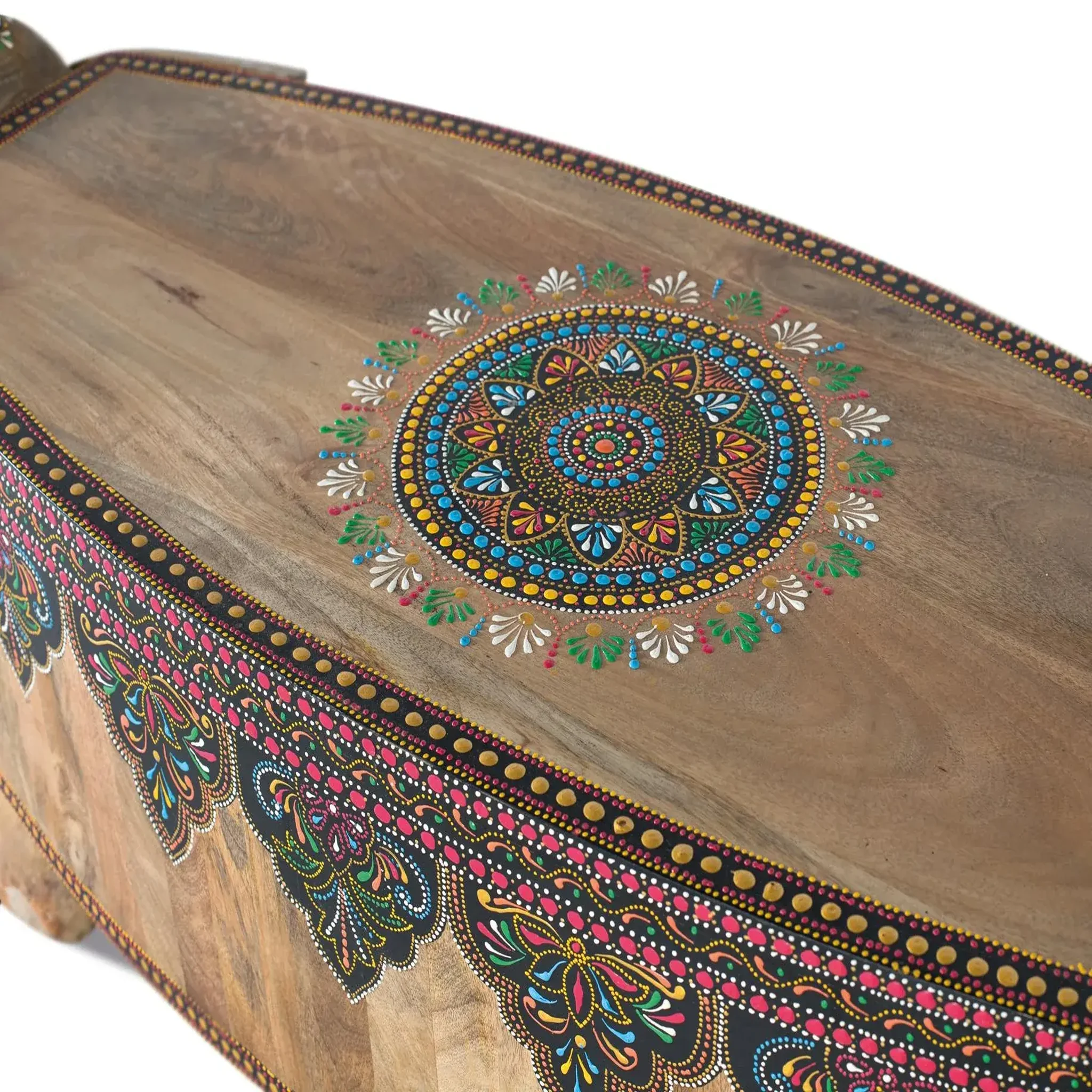 Voir la diapositive 3 : GINER Y COLOMER SL Banc en bois de manguier 157 cm style artisanal ethnique