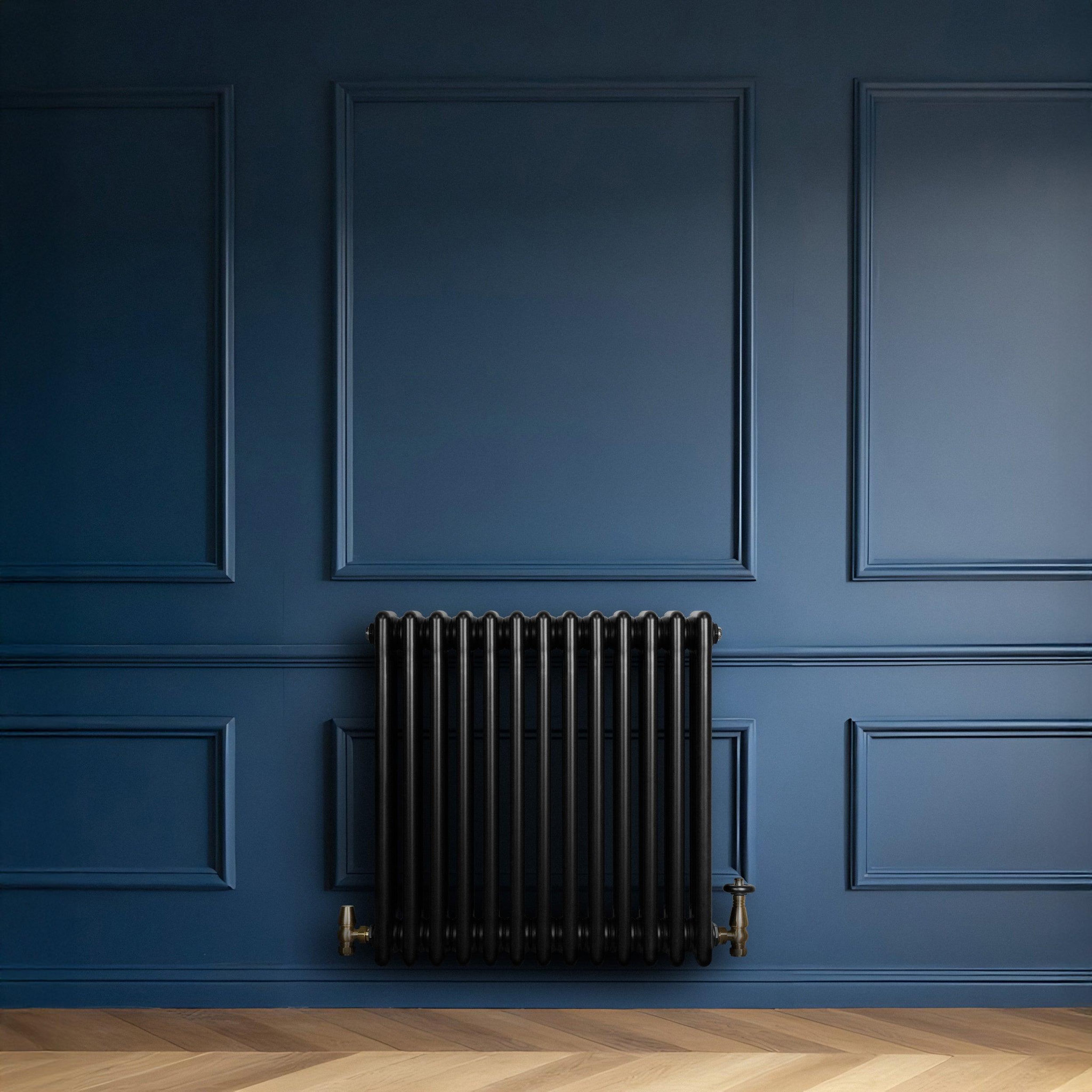 Voir la diapositive 3 : MONSTERSHOP Radiateur traditionnel à 4 colonnes & vannes - 600 x 605 mm