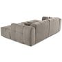 Voir la diapositive 5 : LISA DESIGN Ray - canapé droit 4 places avec double méridienne - assise profonde - en tissu texturé
