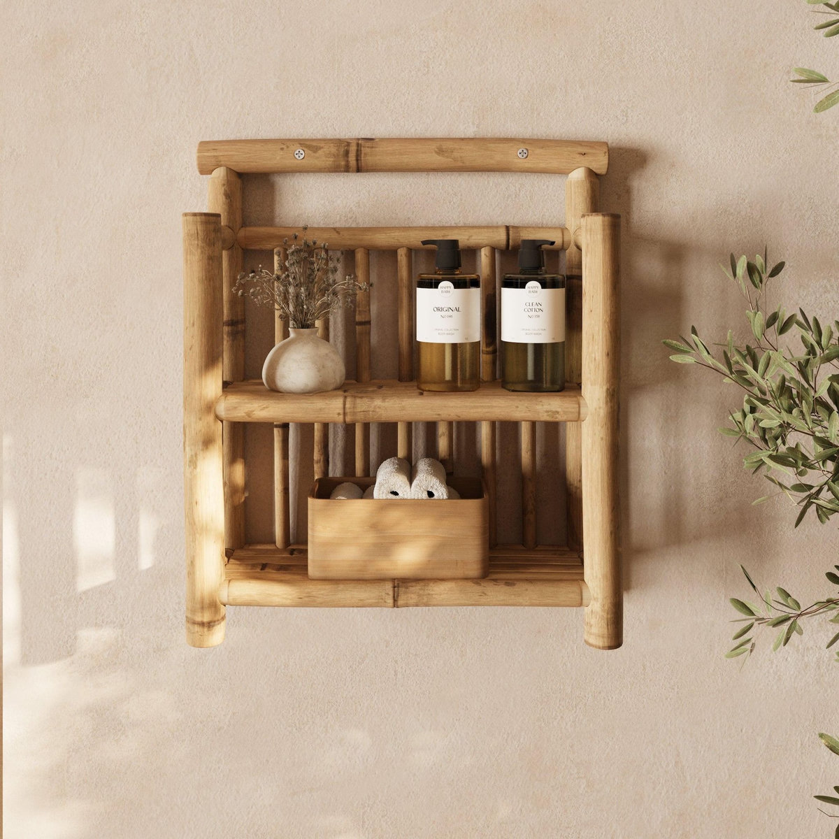 Rendez vous déco Petite étagère suspendue en bambou-Bami