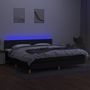Voir la diapositive 3 : VIDAXL Sommier a lattes de lit et matelas et LED Noir 200x200 cm Tissu