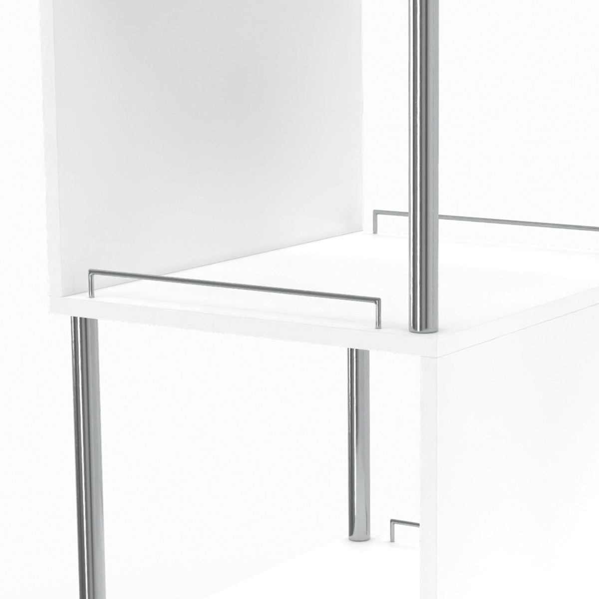 ID MARKET Table haute de bar bistrot KARL 2 personnes blanc