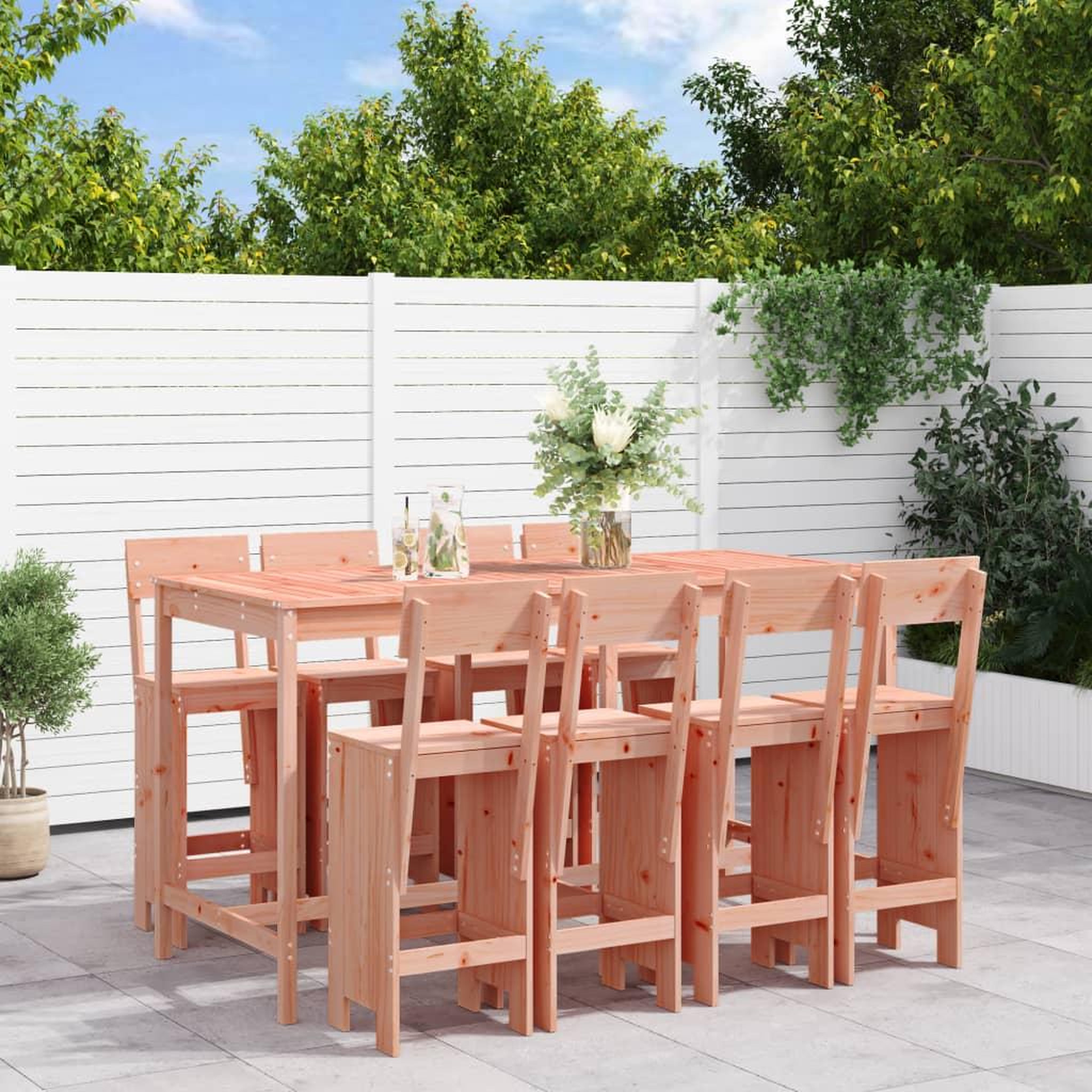 VIDAXL Ensemble de bar de jardin 9 pcs bois massif douglas