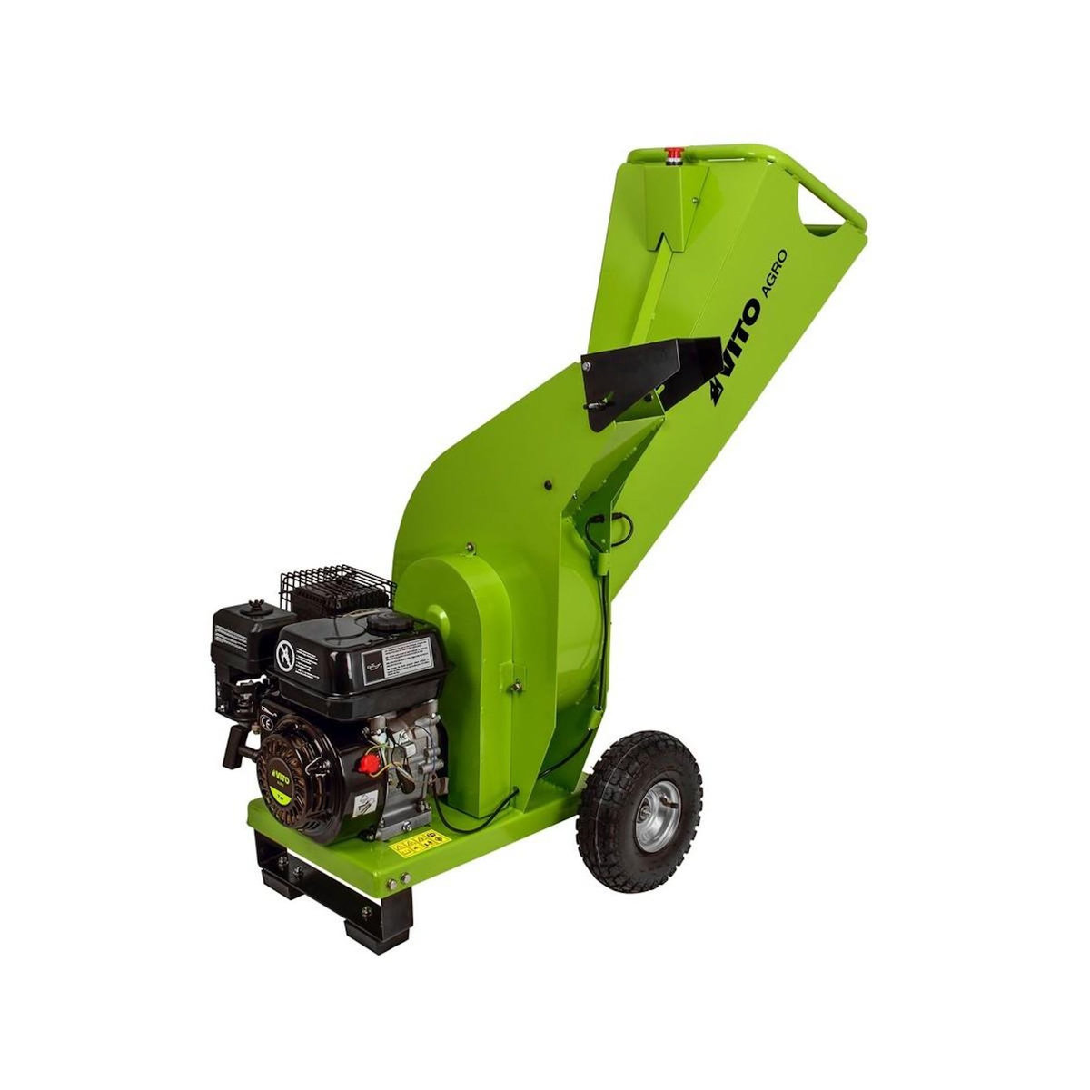 VITO Broyeur de végétaux Thermique 7CV Coupe branches Ø 70mm 2 Lames Moteur 4T 208Cm3 Déplacement avec Poignées VITO