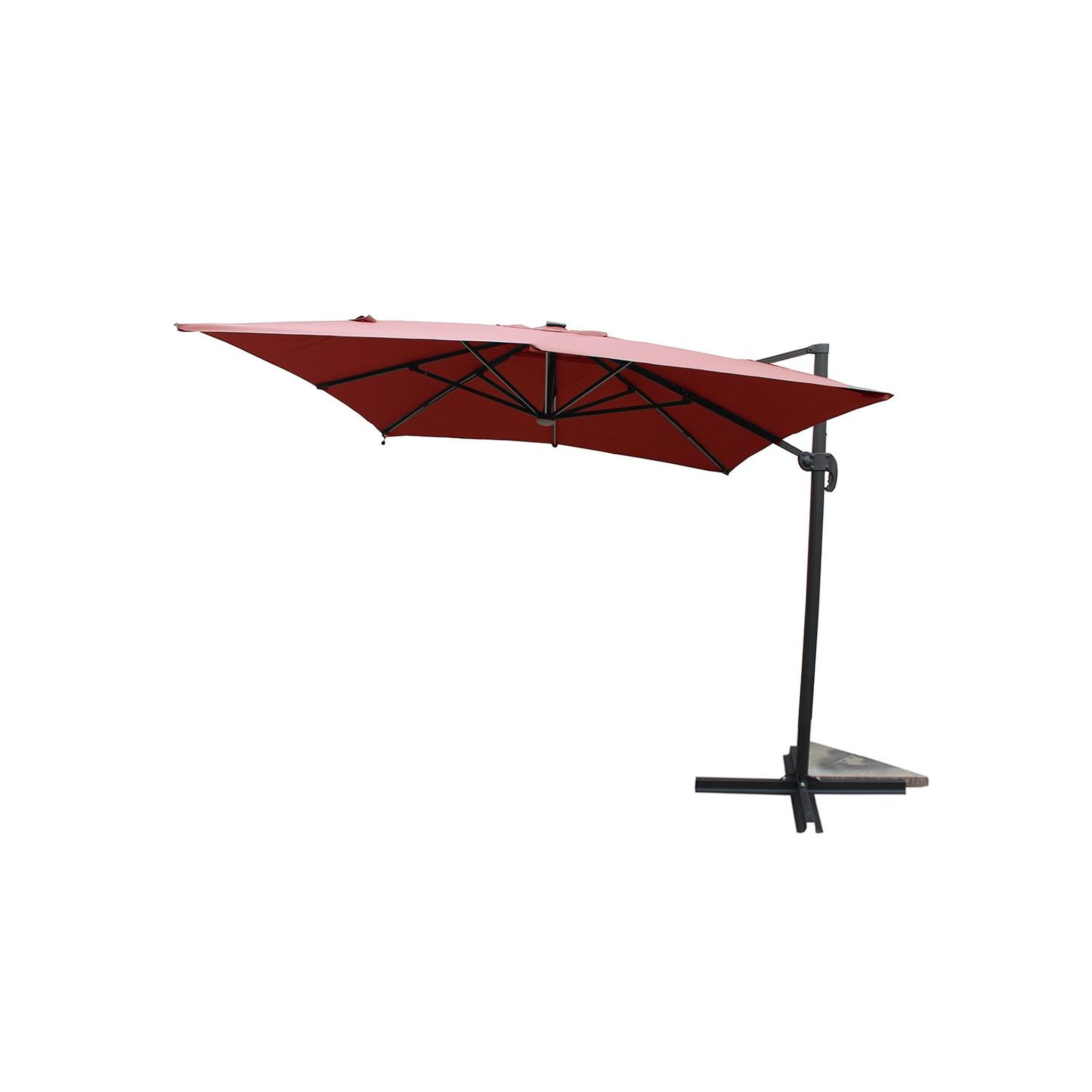 Voir la diapositive 1 : CONCEPT USINE Parasol  terracotta droit rectangle 395 x 295 m rotatif à 360 led CALVIA