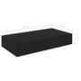Voir la diapositive 6 : VIDAXL Etagere murale flottante avec tiroir Noir 48x25x8 cm