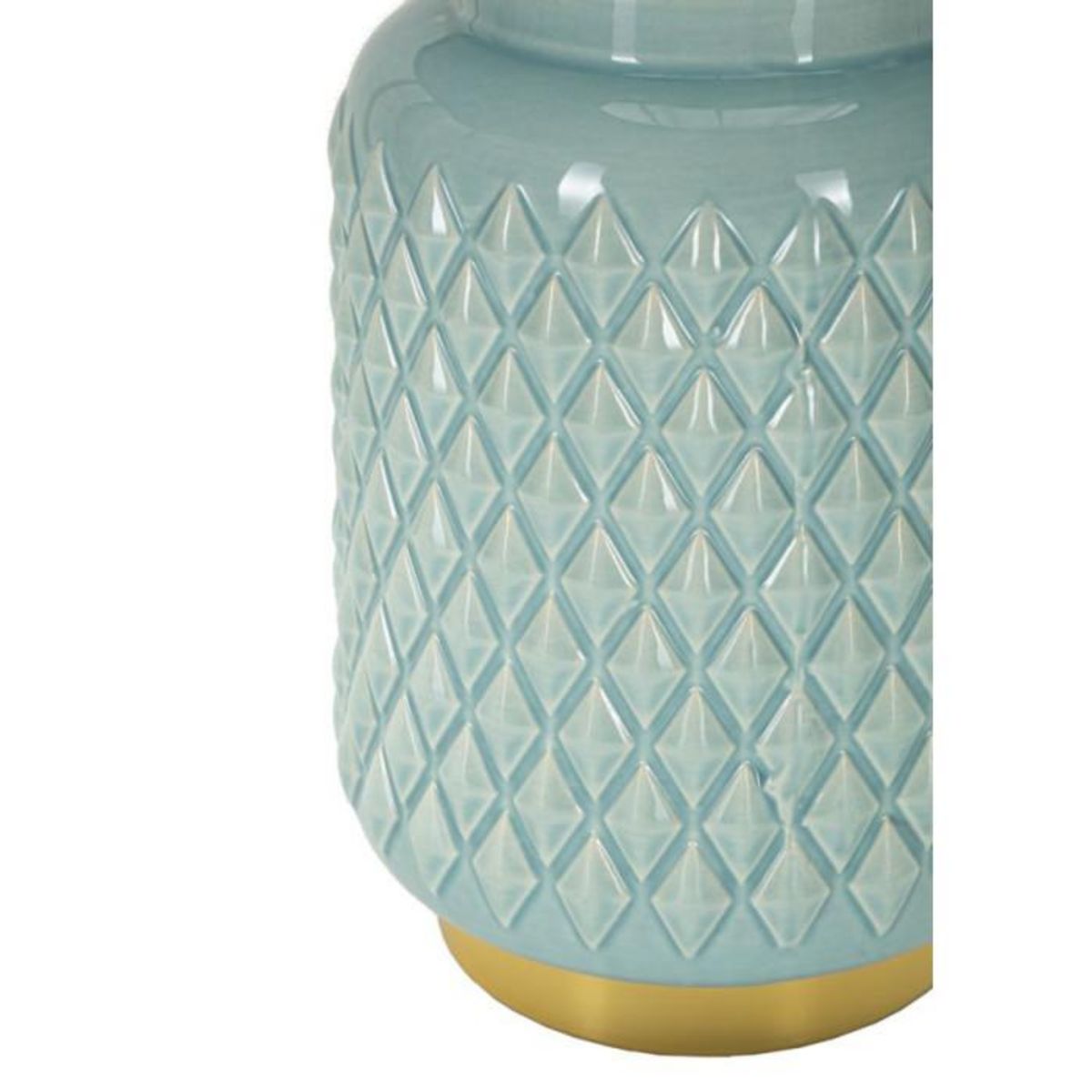 Paris Prix Lampe à Poser en Céramique  Square  44cm Turquoise