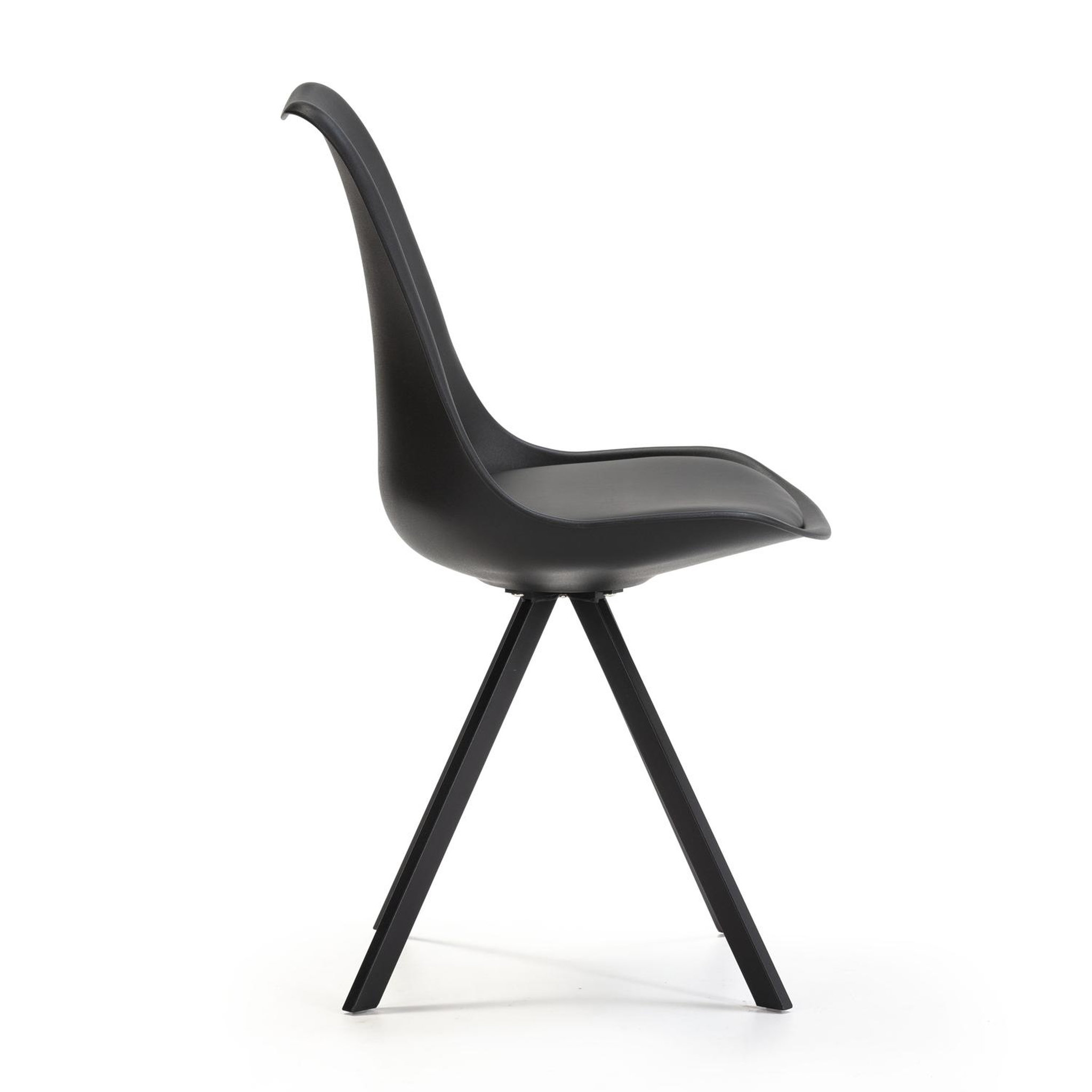 Voir la diapositive 3 : VS VENTA-STOCK Pack 2 chaises Salle à Manger Cross Style Nordique Noir, 54 cm x 49 cm x 84 cm