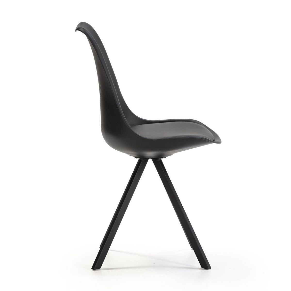 VS VENTA-STOCK Pack 2 chaises Salle à Manger Cross Style Nordique Noir, 54 cm x 49 cm x 84 cm