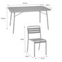 Voir la diapositive 5 : SWEEEK Table de jardin pliante métal + 6 assises 2 fauteuils 4 chaises. Amelia. vert. 141.2 x 80 x 72.5cm