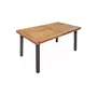 SWEEEK Table intérieur / extérieur Santana en bois et métal 6 places. 150cm