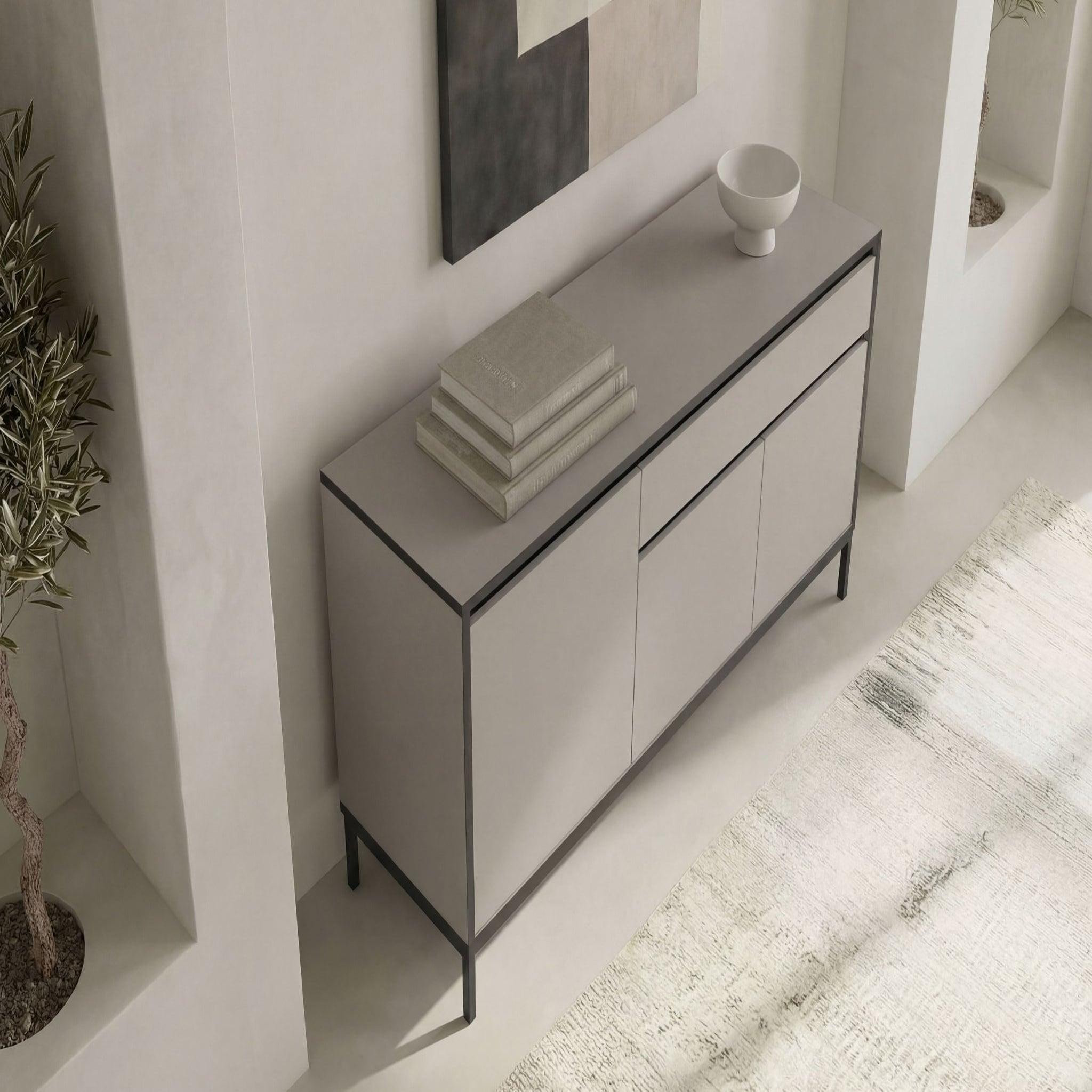 Voir la diapositive 6 : CASANOVA PARIS Vana - buffet 3 portes 140cm en mélamine