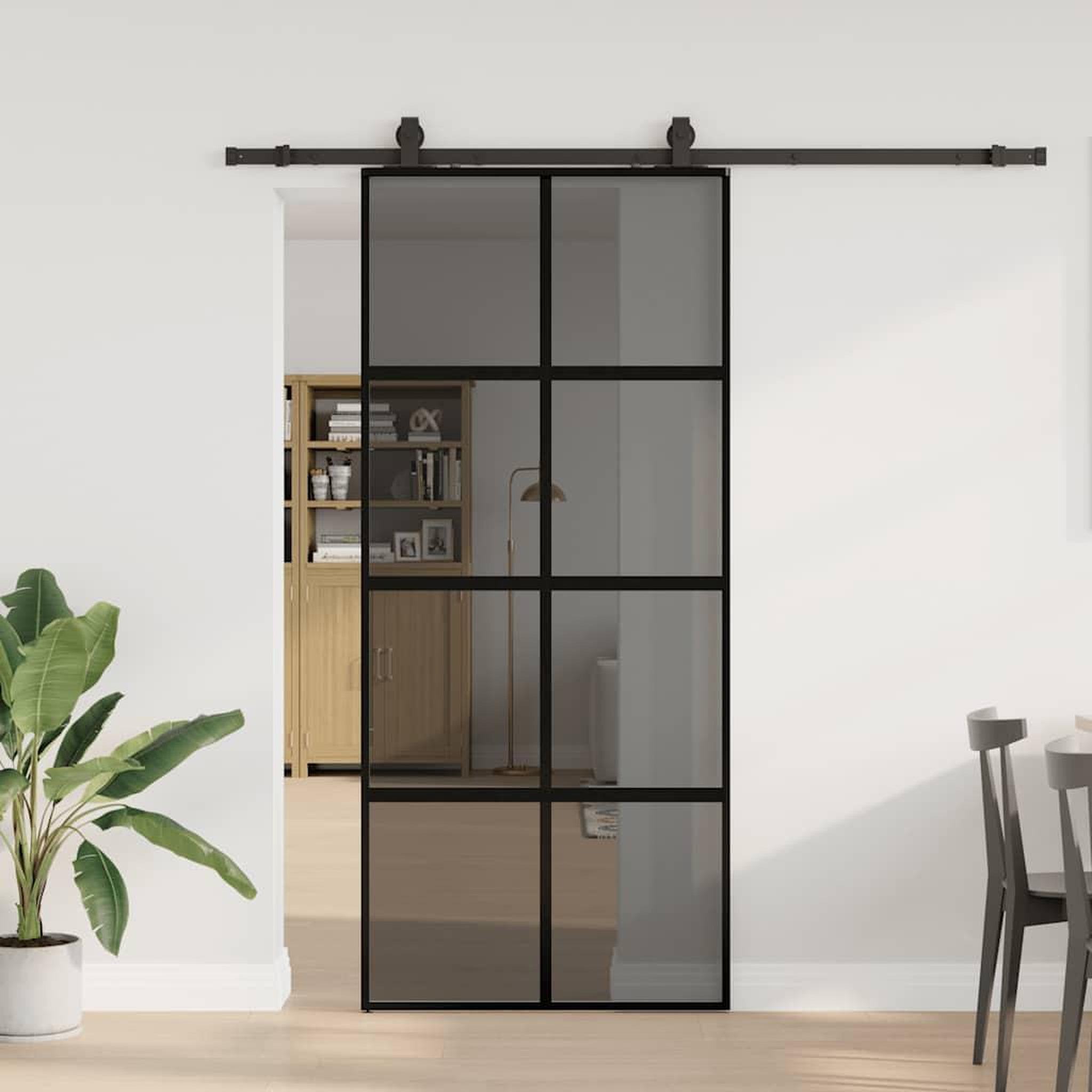 VIDAXL Porte coulissante avec kit de quincaillerie noir 90x205 cm