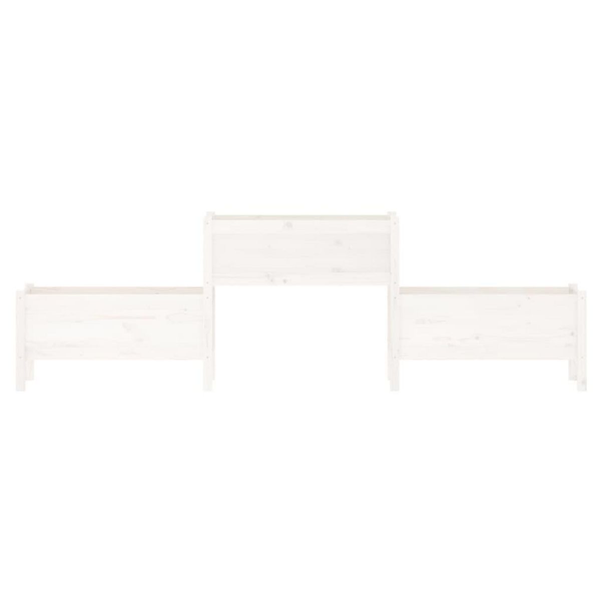 VIDAXL Jardiniere Blanc 245,5x44x75 cm Bois massif de pin