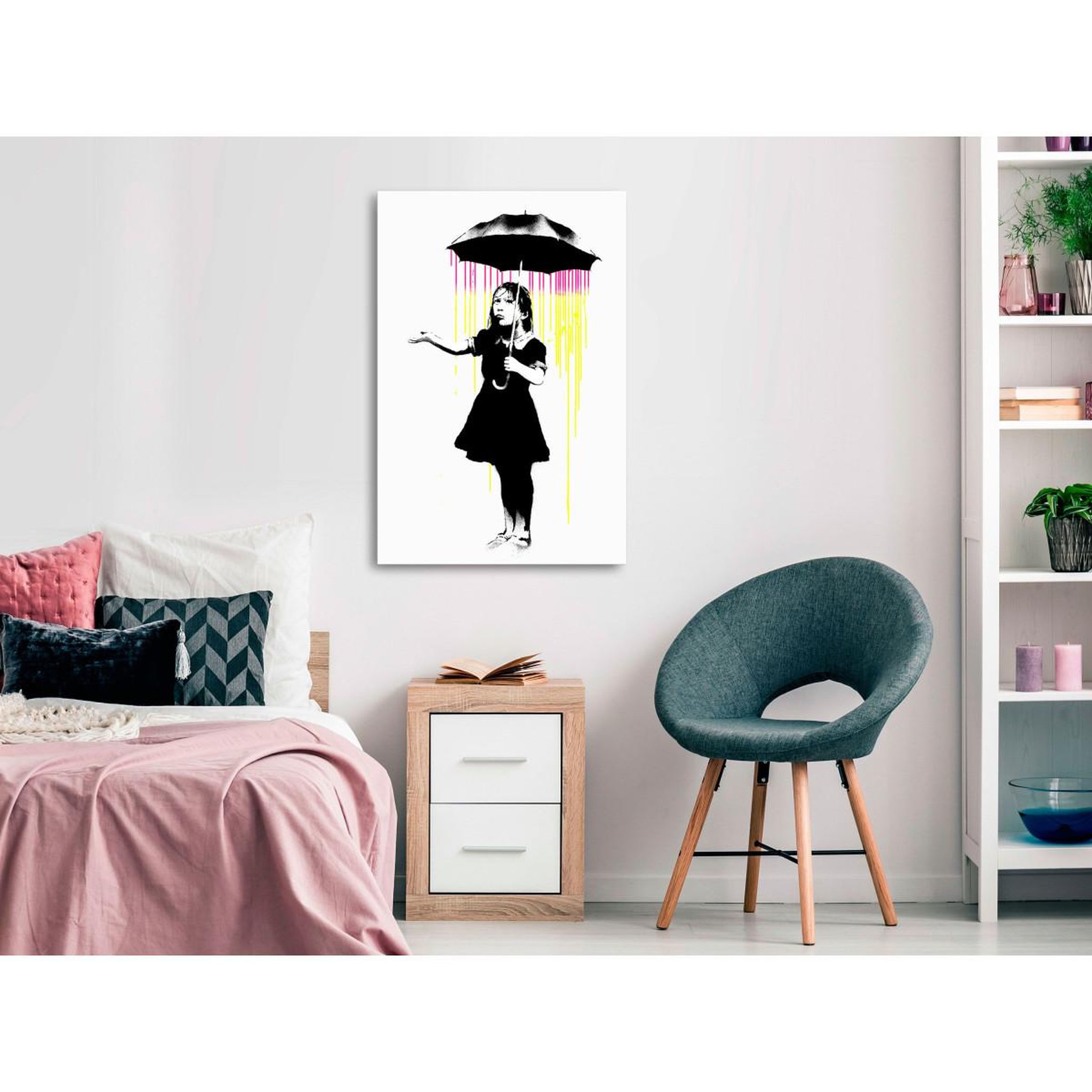 Voir la diapositive 2 : Paris Prix Tableau imprimé  girl with umbrella