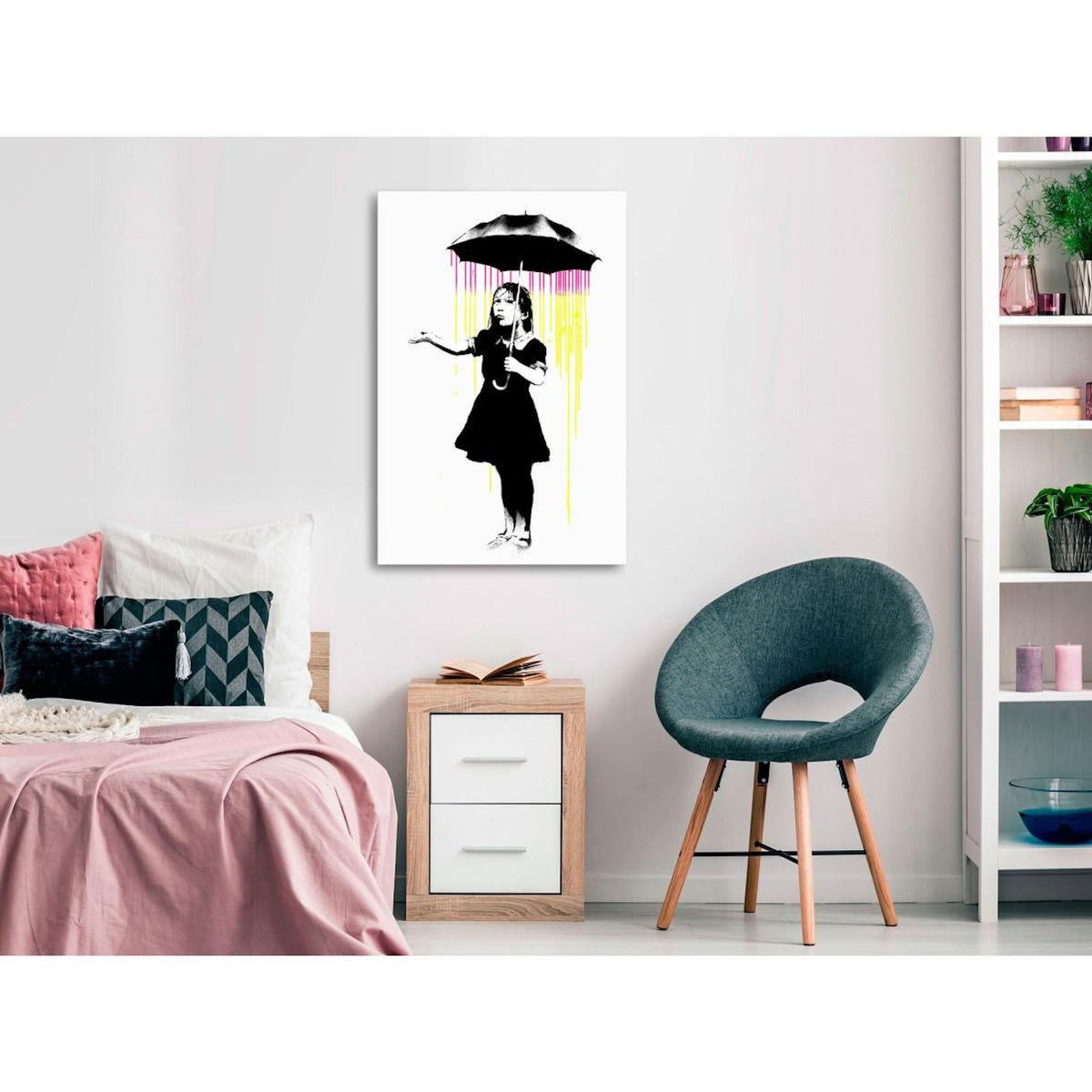 Paris Prix Tableau Imprimé  Girl with Umbrella