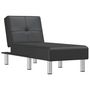 Voir la diapositive 2 : VIDAXL Chaise longue noir similicuir