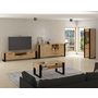 Voir la diapositive 4 : BEST MOBILIER Donnely - vitrine - effet bois et noir - 188 cm