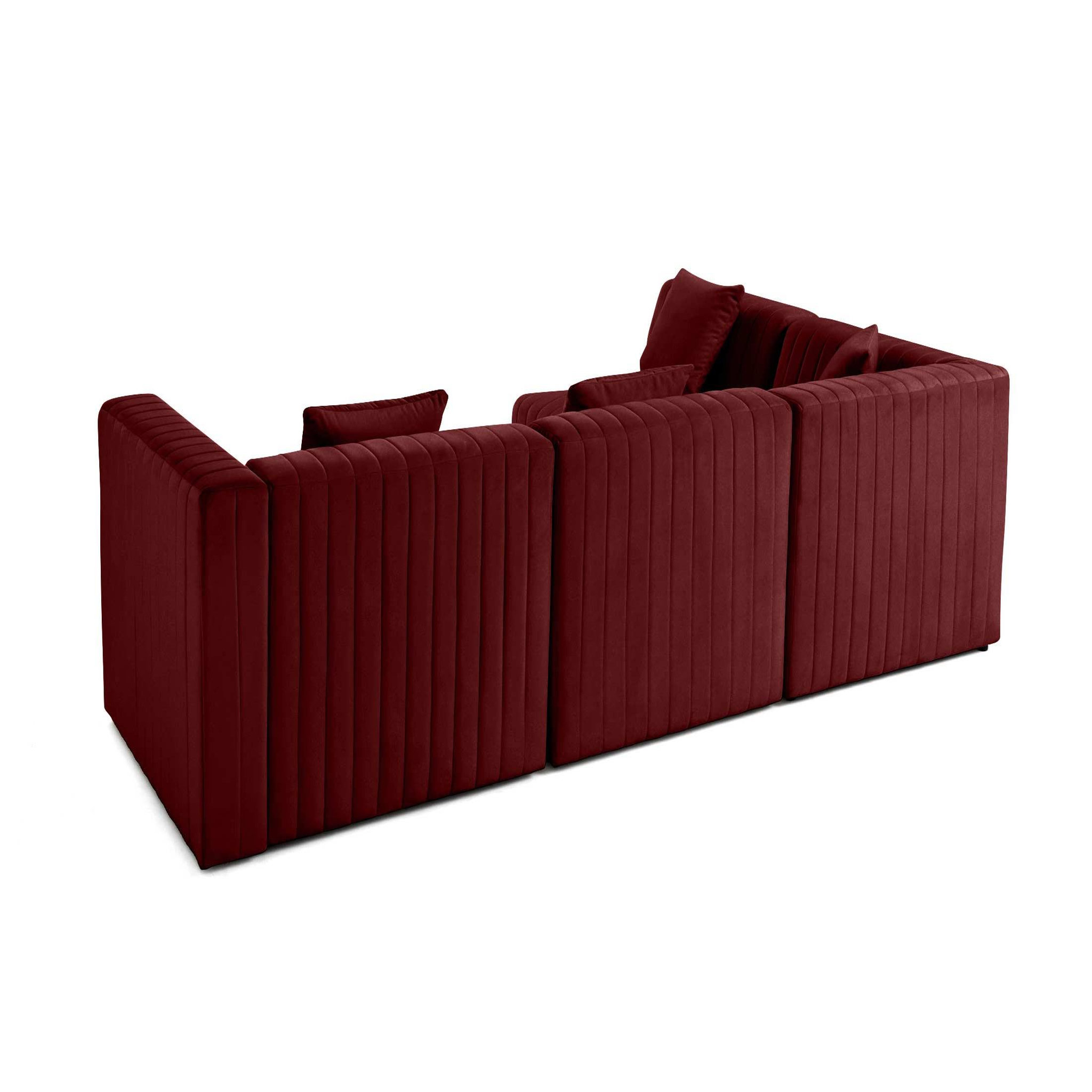 Voir la diapositive 6 : BEST MOBILIER Nova - canapé modulable d'angle gauche - 5 places - en velours