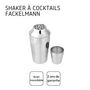 Voir la diapositive 4 : Fackelmann Shaker à cocktails en inox 400 ml Fackelmann Bar Concept