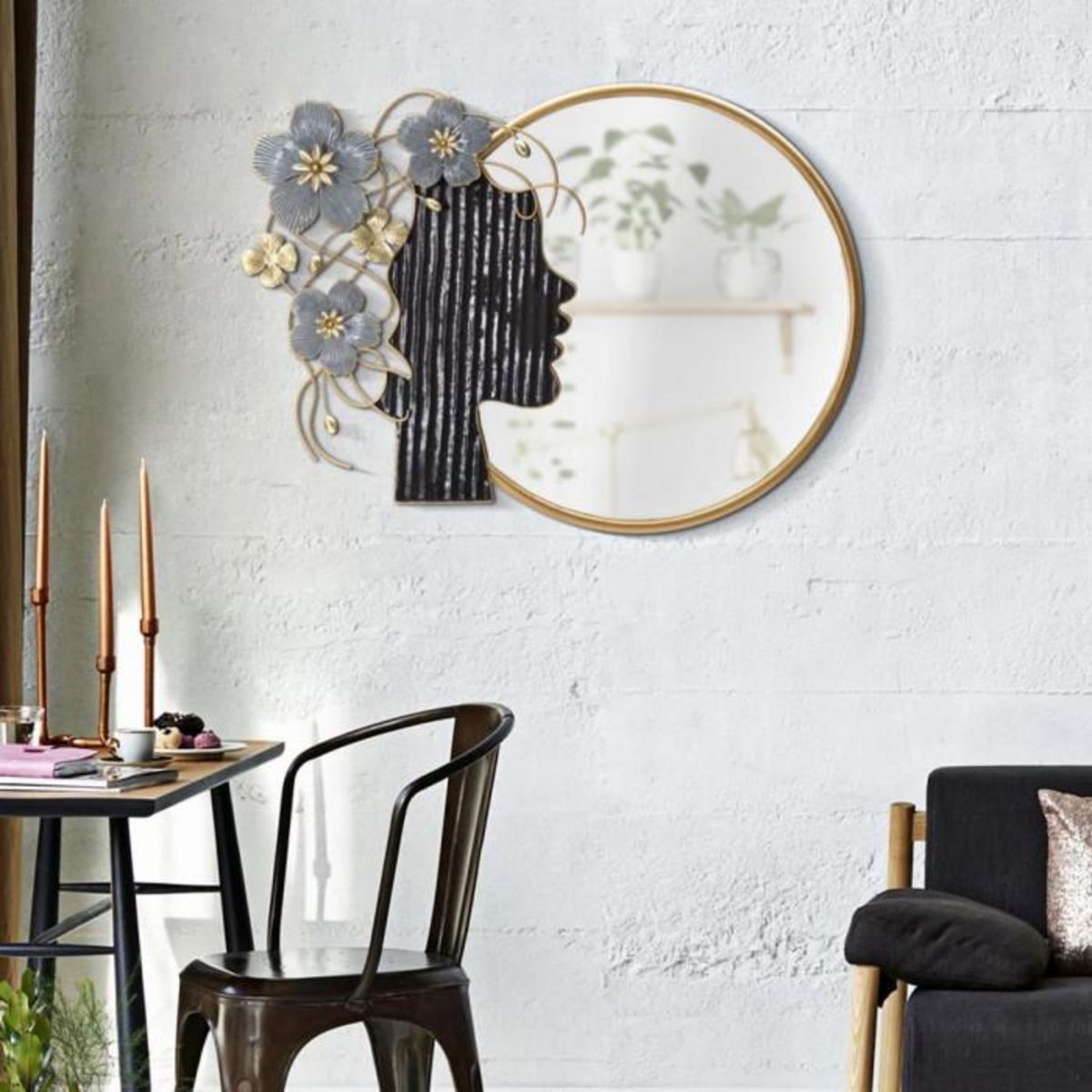 Paris Prix Miroir Mural Déco  Woman  81cm Multicolore