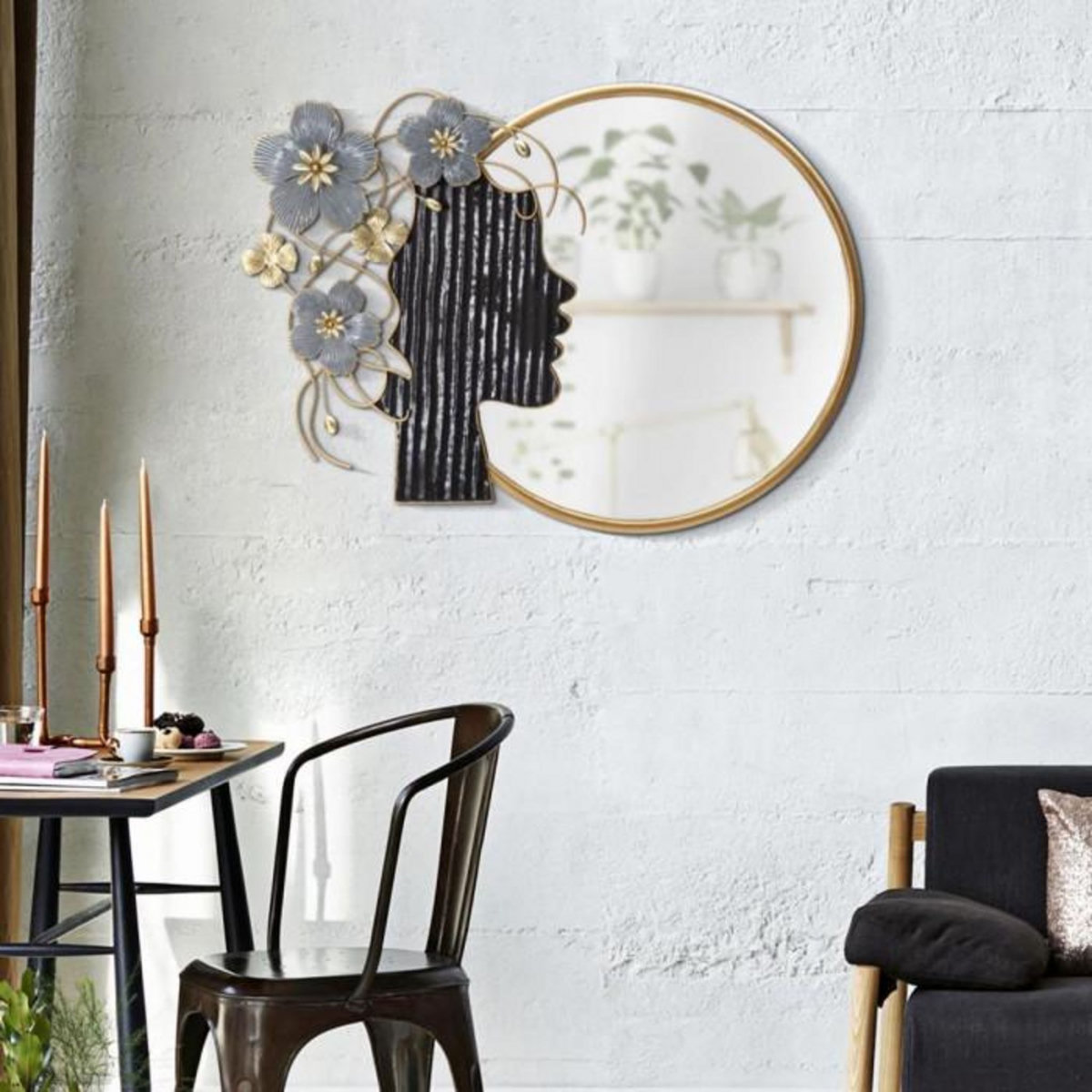 Paris Prix Miroir Mural Déco  Woman  81cm Multicolore