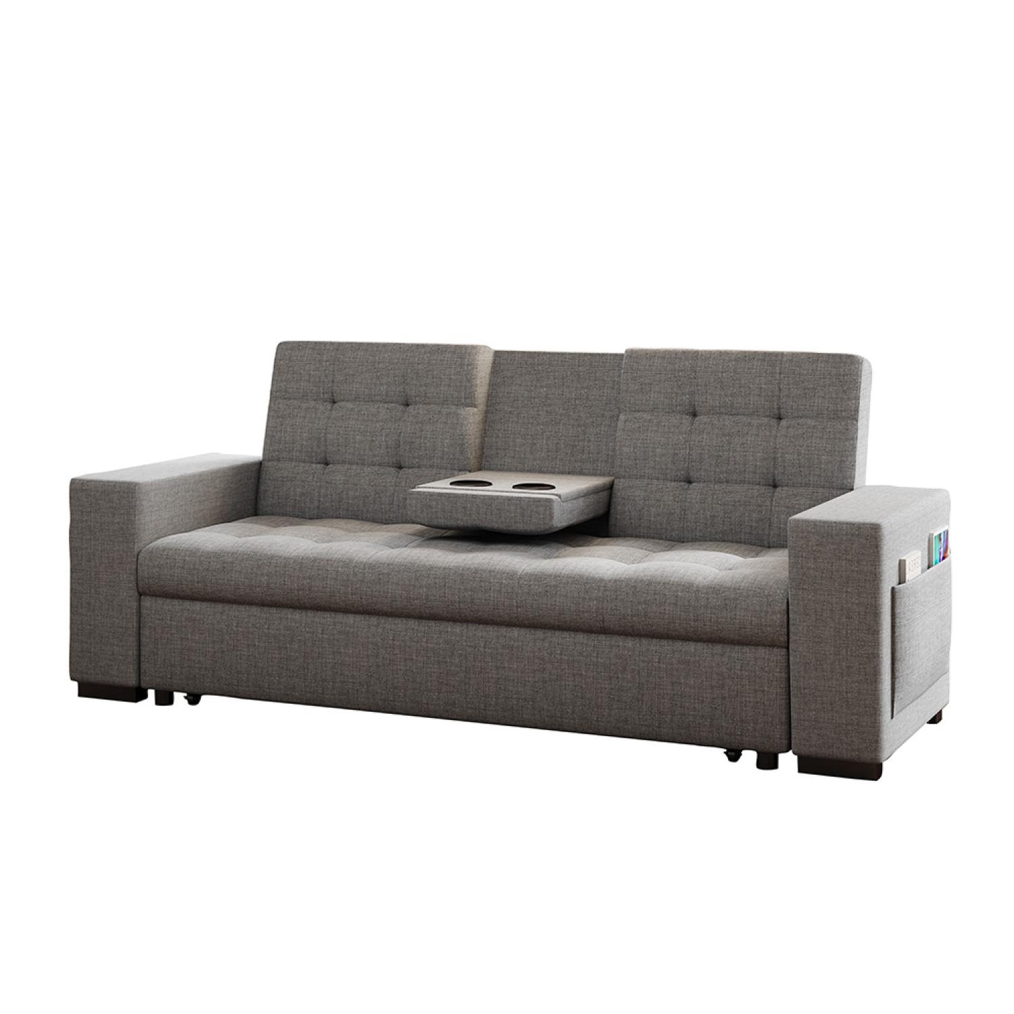 CONCEPT USINE Canapé convertible gris foncé avec rangements noho