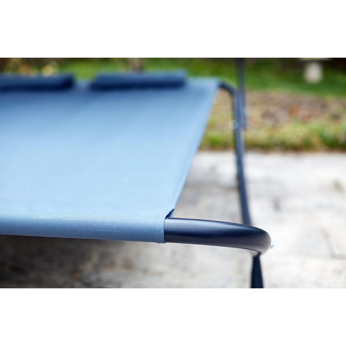 CONCEPT USINE Transat avec pare-soleil 2 personnes gris ALOHA