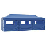 VIDAXL Tente de reception pliable avec 8 parois 3x9 m Bleu