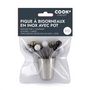 Voir la diapositive 3 : Paris Prix Lot de 12 Piques & Support  Bigorneaux  4cm Argent