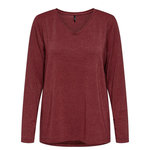 Only T shirt  Femme Only Harly ML. Coloris disponibles : Rouge