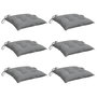 Voir la diapositive 3 : VIDAXL Coussins de chaise lot de 6 gris 40x40x7 cm tissu oxford