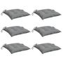 Voir la diapositive 3 : VIDAXL Coussins de chaise lot de 6 gris 40x40x7 cm tissu oxford