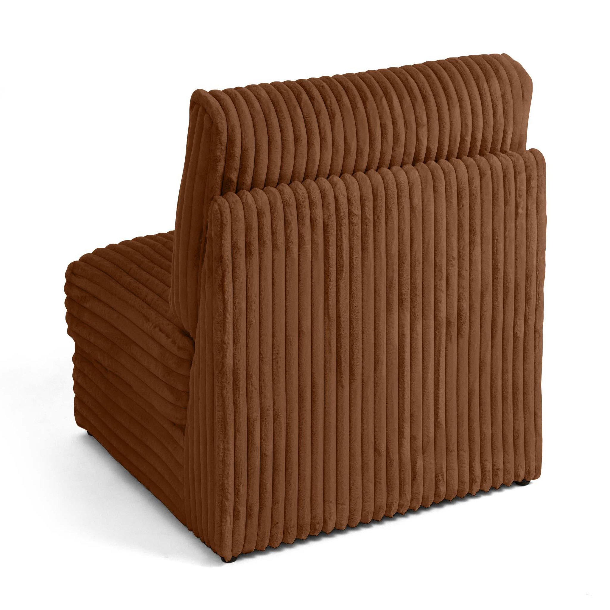 Voir la diapositive 4 : LISA DESIGN Jasper - module d'assise - en fausse fourrure côtelée