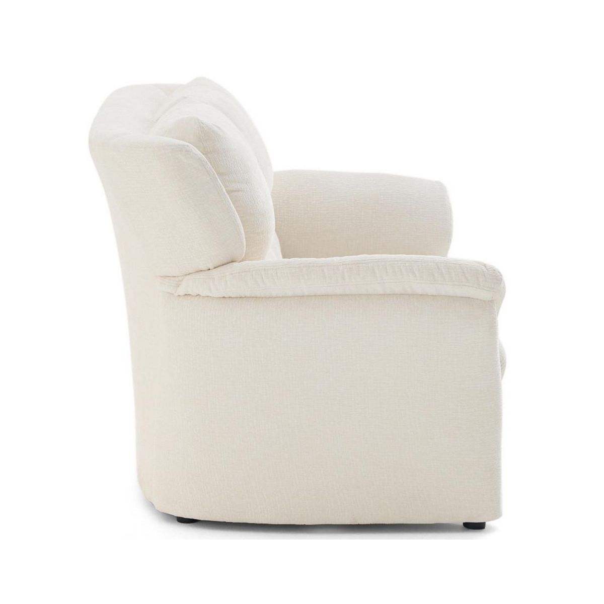 LISA DESIGN Bastille - canapé droit 2 places en tissu velours relief