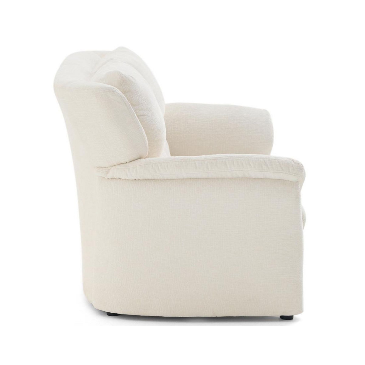 LISA DESIGN Bastille - canapé droit 2 places en tissu velours relief