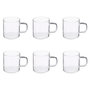 Voir la diapositive 1 : SECRET DE GOURMET Lot de 6 Tasses à Café en Verre  Mia  10cl Transparent