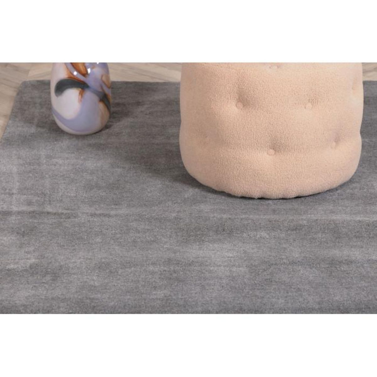 Paris Prix Tapis Déco en Laine  Ulla  202x300cm Gris