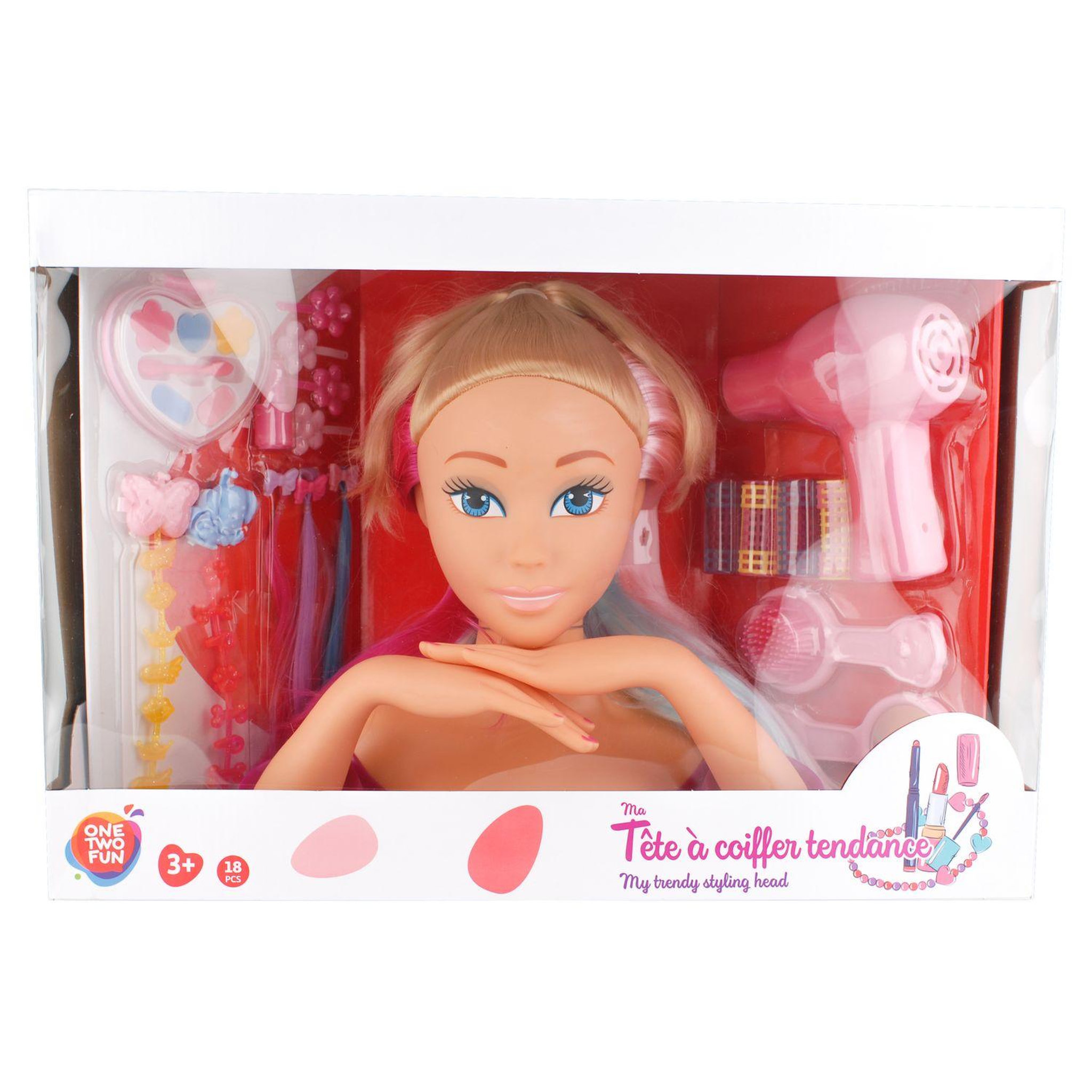 One Two Fun Tête à coiffer tendance 27 cm