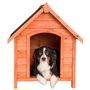 Voir la diapositive 2 : tectake Niche pour chien en bois lasuré marron