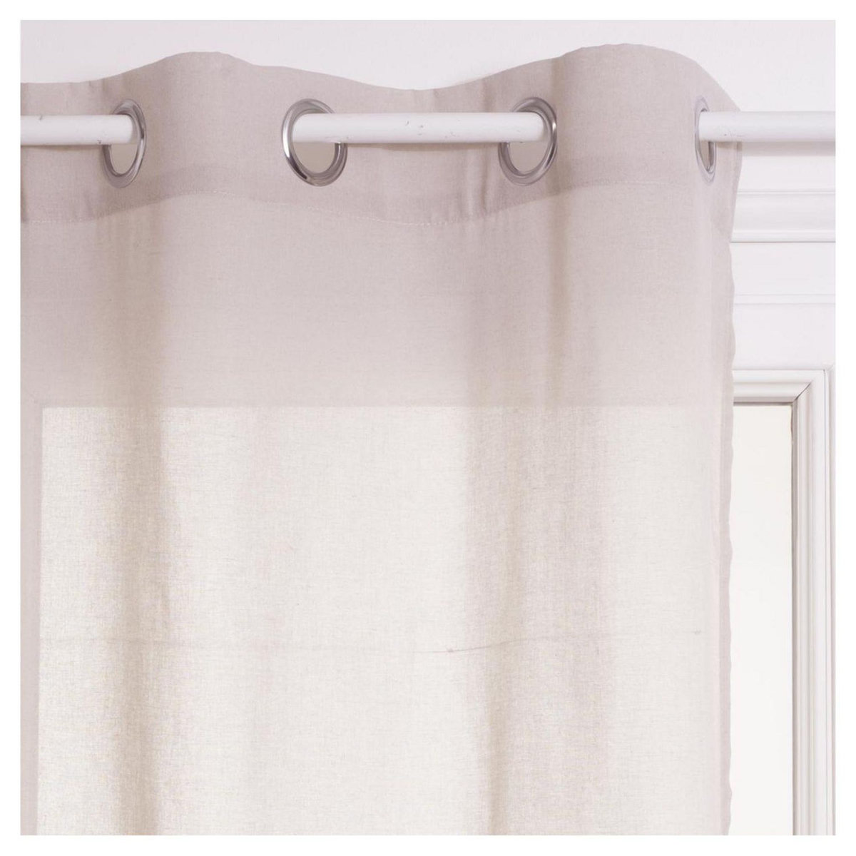 ATMOSPHERA Rideau Voilage uni oeillets métal en polyester 140x240cm ANA