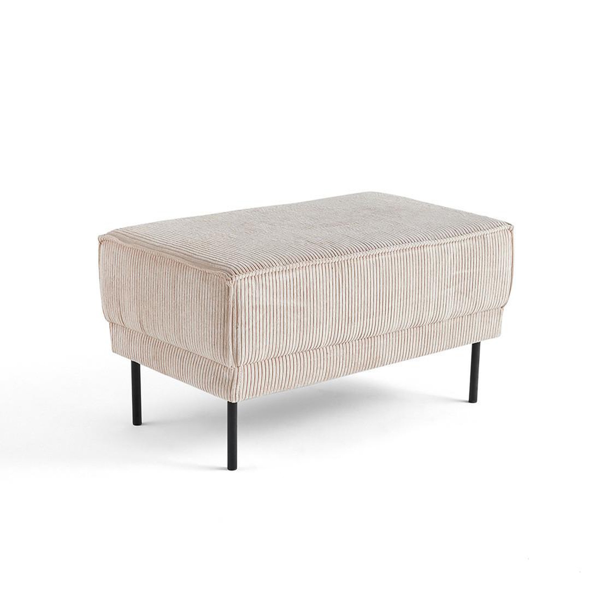 Voir la diapositive 2 : BEST MOBILIER Charlie - pouf - pieds hauts - en velours côtelé